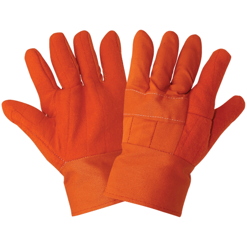 High-Visibility Orange Two-Layer Cotton Hot Mill Glove- 72 Pair, #C26HV
