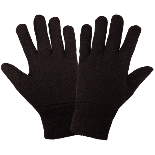 Dark Brown Clute Cut Cotton Jersey Glove- 300 Pair, #C80BJC