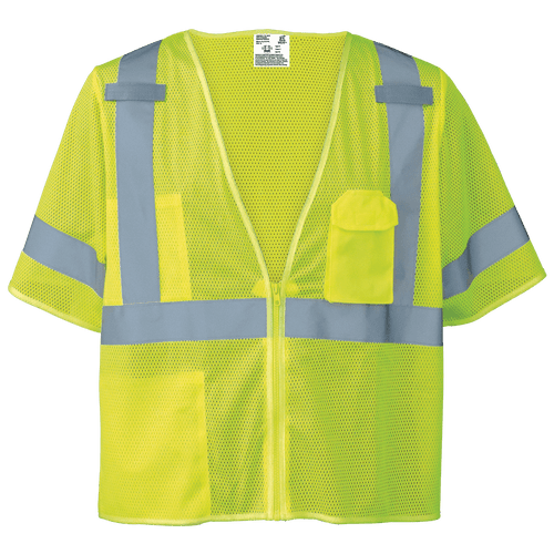 FrogWear HV Self-Extinguishing High-Visibility Short-Sleeved Vest Size Medium, #GLO-011FR-M