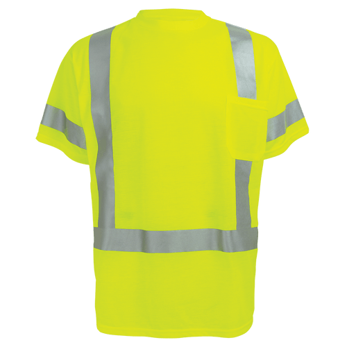 FrogWear HV Self-Wicking High-Visibility Yellow/Green Short-Sleeved Shirt with Reflective Size 2XL, #GLO-018-2XL