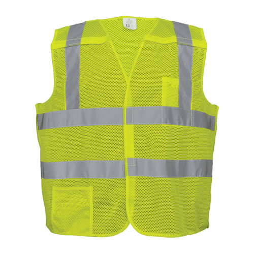 FrogWear HV Yellow/Green Lightweight Mesh Polyester Breakaway Vest Size 3XL, #GLO-01BA-3XL FrogWear HV Yellow/Green Lightweight Mesh Polyester Breakaway Vest Size 3XL, #GLO-01BA-3XL