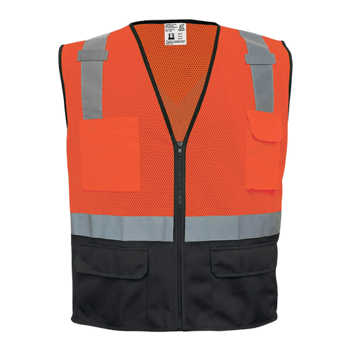 FrogWear HV Orange Lightweight Mesh Polyester Safety Vest Size 2XL, #GLO-049-2XL