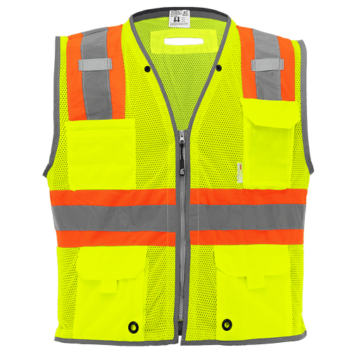 FrogWear HV Mesh Polyester Surveyors Safety Vest Size 3XL, #GLO-067-3XL FrogWear HV Mesh Polyester Surveyors Safety Vest Size 3XL, #GLO-067-3XL