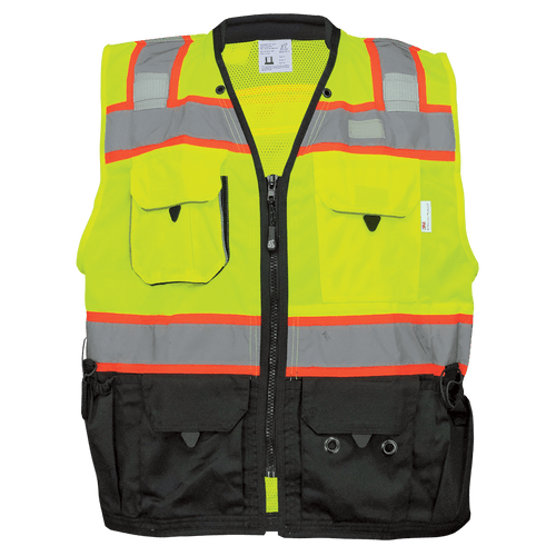 FrogWear HV Premium High-Visibility Surveyors Safety Vest Size 2XL, #GLO-099-2XL