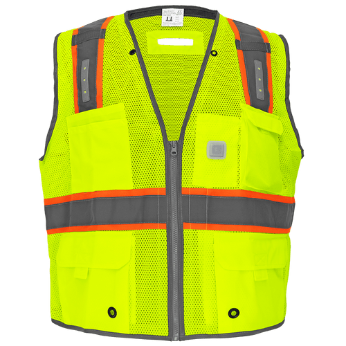 FrogWear HV Premium Surveyors LED Safety Vest Size 5XL, #GLO-15LED-5XL