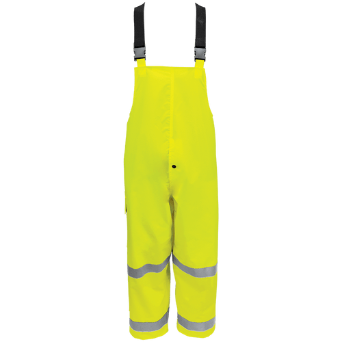 FrogWear HV High-Visibility Self-Extinguishing Yellow/Green Rain Bibs Size 3XL, #GLO-1700-3XL