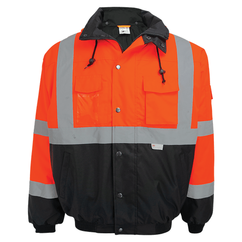 FrogWear HV High-Visibility Orange Winter Bomber Jacket Size 2XL, #GLO-EB4-2XL