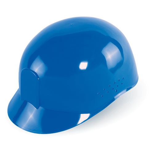 Bullhead Safety Head Protection Blue Vented Bump Cap With Four-Point Slide Lock Suspension- 10 Count, #HH-BC1-B