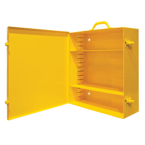 Durham Mfg 9AV Spill Control Cabinet, 2 Adjustable Shelves, 14-15/16"W x 5-5/8"D x 16-7/16"H, Yellow, DM-534AV-50 (1/Pkg.)