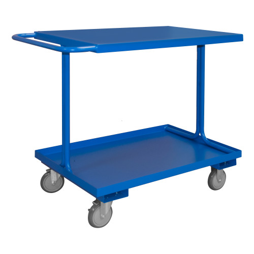 Durham Mfg Easy Access Shelf Cart, 2 Shelves, 24"W x 42"L x 35-13/16"H, Gray, DM-EAS-2436-65T (1/Ea)