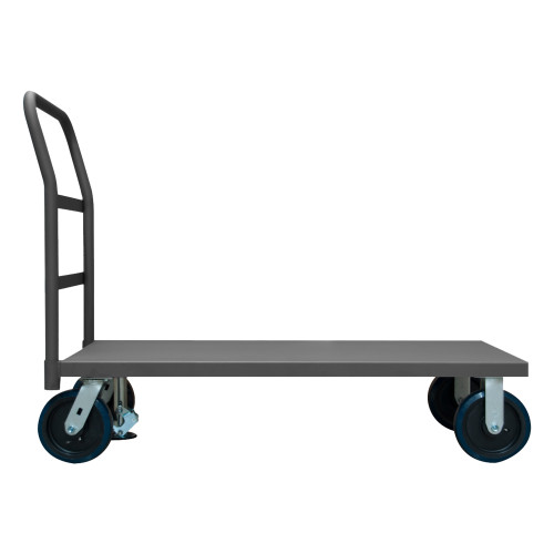 Durham Mfg Platform Truck, 3600 lbs. Capacity, 24-3/8"W x 51-5/8"D x 38-1/4"H, Gray, DM-EPTFL24488PU95 (1/Ea)