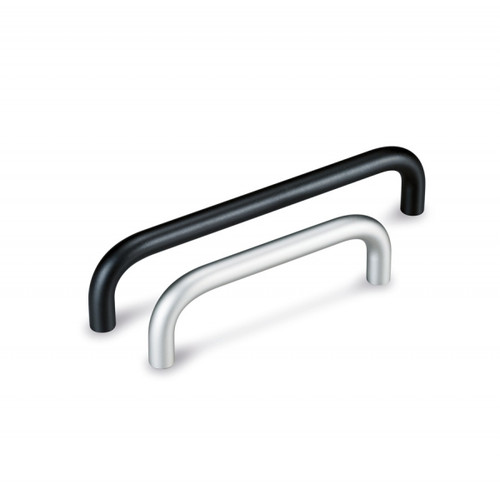 Round Handles, Aluminum, Black Anodize, 5/32" D, #4-40 Thread, 1-1/2" Length, 3/4" Leg Height (10/Pkg.)