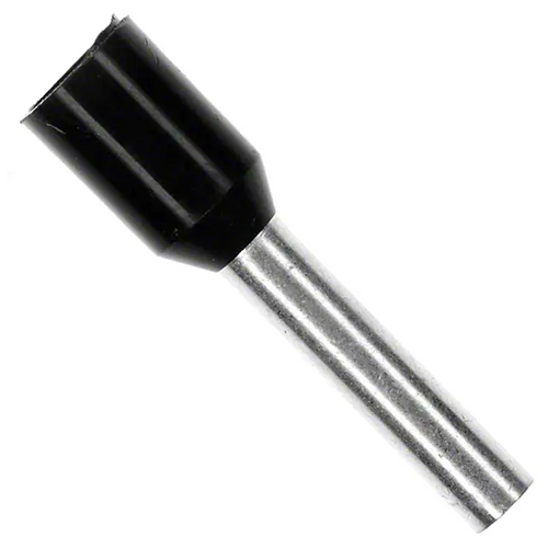 16 AWG Ferrule, 18 mm Barrell Length, Black (1,000/Pkg.)