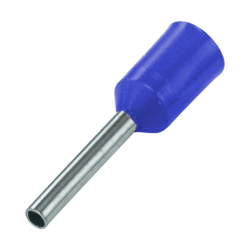 14 AWG Ferrule, 8 mm Barrell Length, Blue (100/Pkg.) | AFT Fasteners