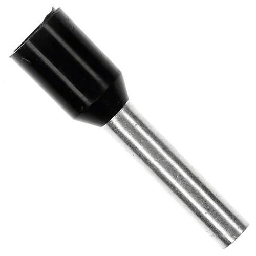 10 AWG Ferrule, 12 mm Barrell Length, Black (100/Pkg.)