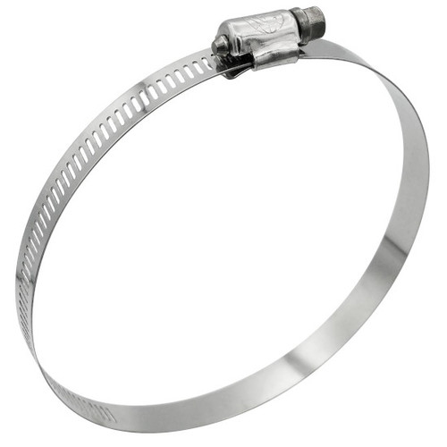 SAE #80 Hose Clamps, 4-5/8" - 5-1/2" Dia, 1/2" SS Band / SS Housing / Zinc Plated Steel Screw 106192 (10 per Box, 20 Boxes)