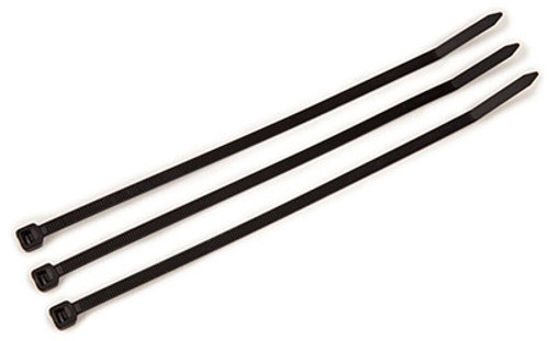 4.7" UV Black Cable Ties 50 lb. (100/Bag)