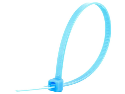 4.1" Colored Cable Ties 18 lb. - Fluorescent Blue (100/Bag)