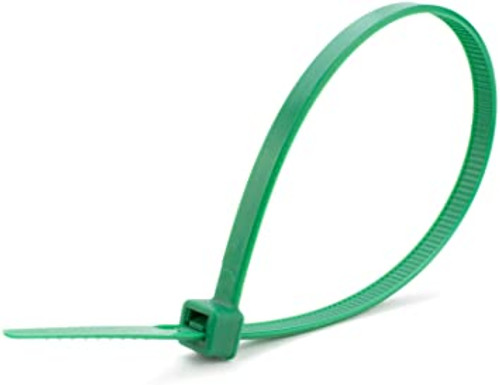 5.7" Colored Cable Ties 40 lb. - Green (100/Bag)