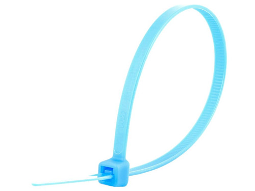 5.7" Colored Cable Ties 40 lb. - Fluorescent Blue (100/Bag)