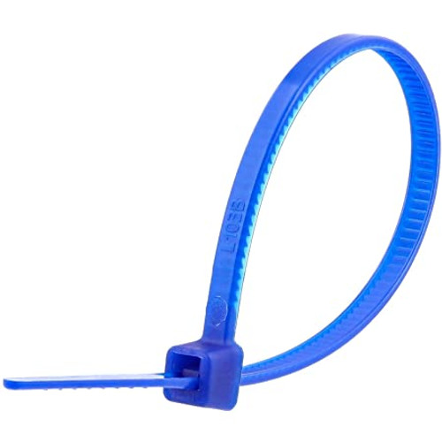 5.7" Colored Cable Ties 40 lb. - Blue (10,000/Case)