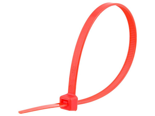 11.1" Colored Cable Ties 50 lb. - Red (100/Bag)