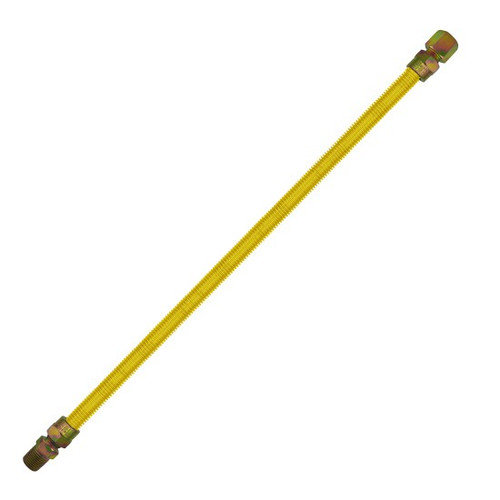 Gas Connectors - Yellow Coated - (1/2" OD  x 3/8" ID) - 1/2" Male x 1/2" Female x 36" 109036 (25/Pkg)