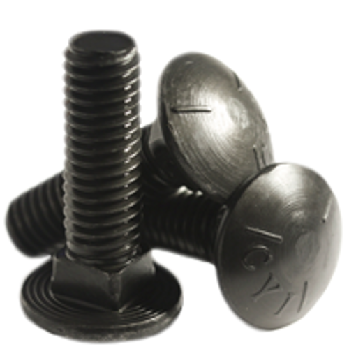 1/4"-20 x 5/8" Fully Threaded Carriage Bolts Grade 5 Coarse Plain (3,500/Bulk Qty.)