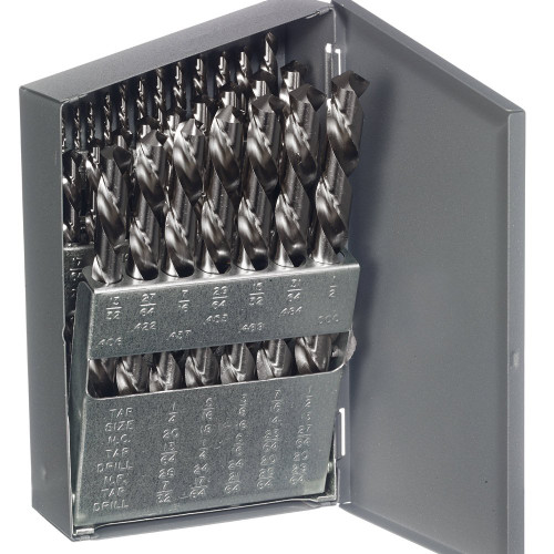 Champion 1/16" - 1/2" x 64ths 29 Piece High Speed Steel Left Hand Drill Bit Set (Qty. 1) 129LH