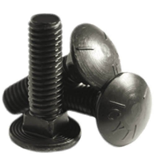 3/8"-16 x 1-3/4" Fully Threaded Carriage Bolts Grade 5 Coarse Plain (750/Bulk Qty.)
