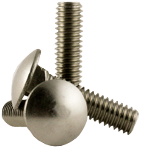 5/16"-18 x 1-1/2" Fully Threaded Carriage Bolts Coarse 18-8 Stainless Steel (100/Pkg.)