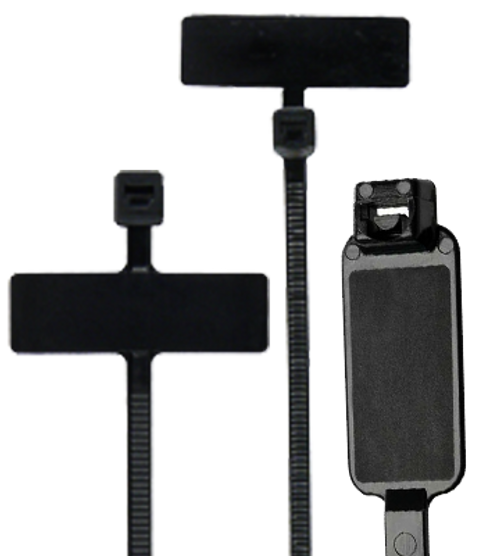 14" UV Black Identification Cable Ties Internal/Vertical 50lb. (100/Bag)