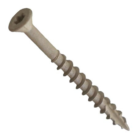 FAS #10 X 2" Stainless Steel Wood Deck Screws – Square Drive, Type 17 Nibs, 50 Pack