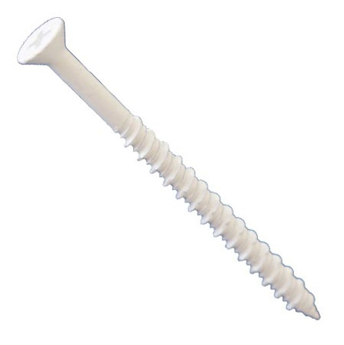 3/16" x 3-3/4" Daggerz Dagger-Con Phillips Flat Concrete Screws White Dagger-Guard Coating (1000/Bulk Pkg.)