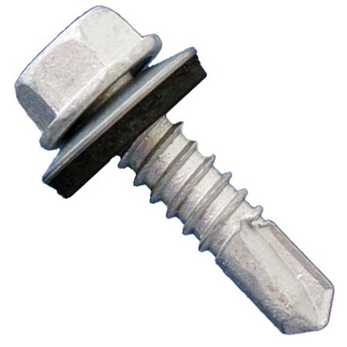 #8 x 1" Daggerz Hex Washer Head Self Drilling Screws with Bonded Washer Dagger-Guard Coating (3,500/Bulk Pkg.)