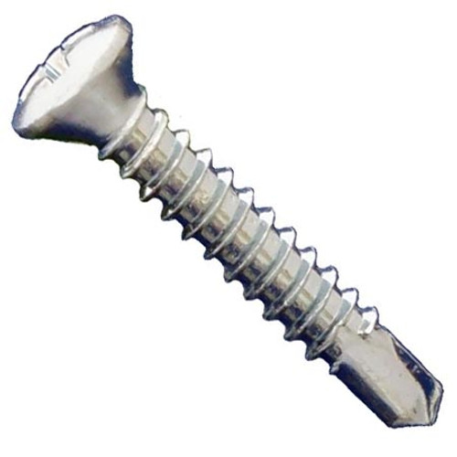 #8 x 1-1/2" Daggerz Phillips Oval Head Self Drilling Screws Zinc (5,000/Bulk Pkg.)