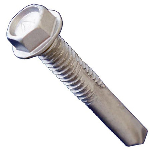 #12-24 x 2" Daggerz Hex Washer Head Self Drilling Screws 410 Stainless Steel Dagger-Guard Coating (2,000/Bulk Pkg.)