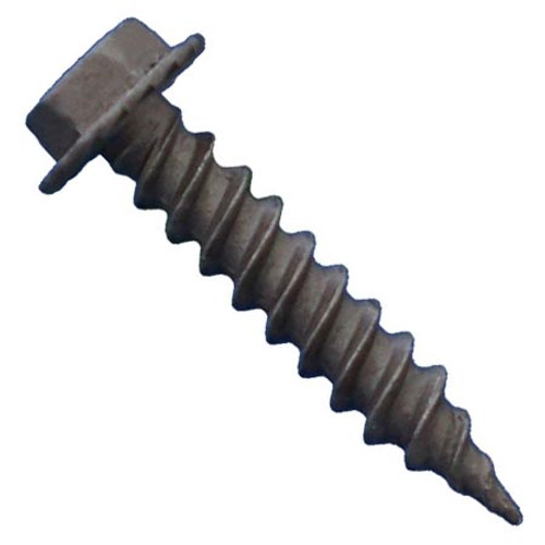 #10 x 1" Daggerz Unslotted Hex Washer Head w/Serrations Sheet Metal Screws Dagger-Guard Coating Bronze (6,000/Bulk Pkg.)