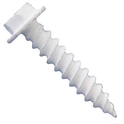 #10 x 1" Daggerz Unslotted Hex Washer Head w/Serrations Sheet Metal Screws Dagger-Guard Coating White (6,000/Bulk Pkg.)