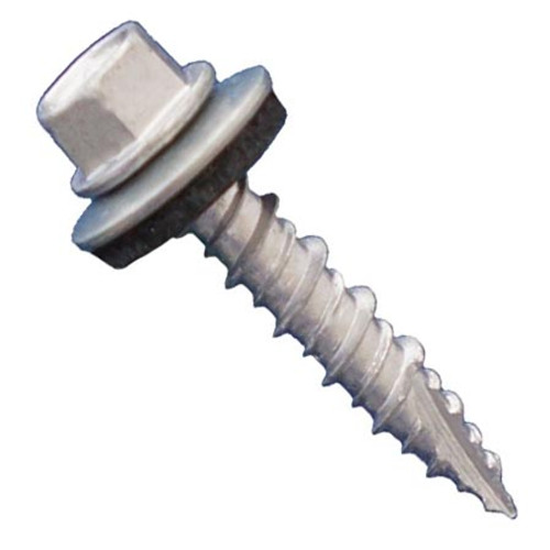 #10 x 1-1/2" Daggerz Dagger-Tite Hex Washer Head Type 17 Screws with Bonded Washer Dagger-Guard Coating (Post Frame/Pole Barn Screws) (2,500/Bulk Pkg.)