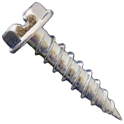 #8 x 3/4" Daggerz Slotted Hex Washer Head Needle Point Screws Zinc (10,000/Bulk Pkg.)