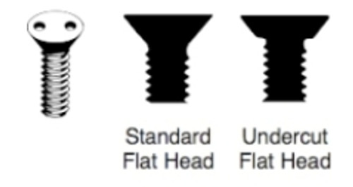 #6-32 x 1/2" Flat Head Spanner Machine Screw, 18-8 Stainless Steel (100/Pkg.)