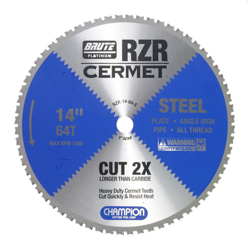 Brute RZR Steel Cermet Circular Saw Blades 7"X36TX20 RZR-7-36-S (Qty. 1) Brute RZR Steel Cermet Circular Saw Blades 7"X36TX20 RZR-7-36-S (Qty. 1)