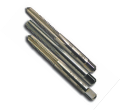 12-28 HSS Type 26-AGN TiN Straight Flute Hand Tap Set (Taper, Plug & Bottoming) (1 Set), Norseman Drill #46114