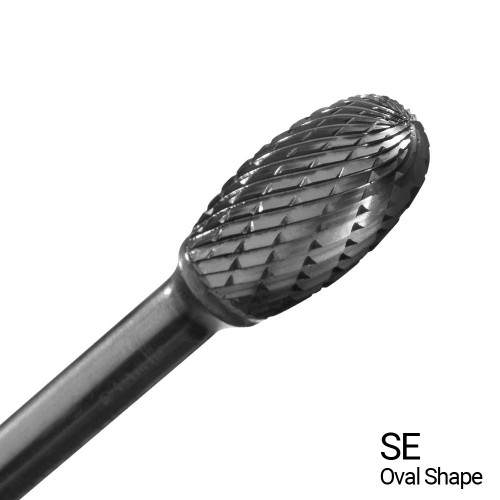 1/4" X 3/8" Oval Shape Extra Long Carbide Bur Bit SE1-L6 (Qty. 1)