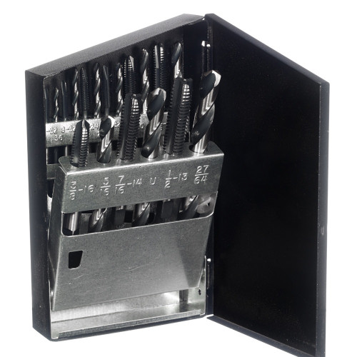 18 PC General Purpose HSS Plug Tap & Drill Set TD18 (Qty. 1)
