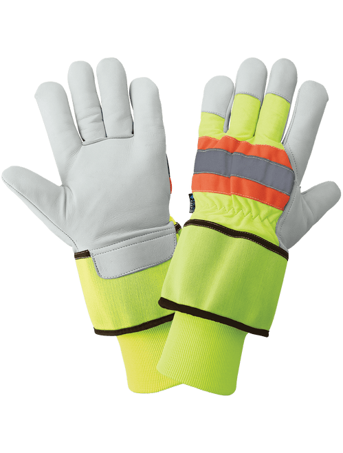 High-Visibility Premium-Grade Goatskin Leather Palm Insulated Glove Size 11(2XL) 12 Pair, #2950HVDC-11(2XL)