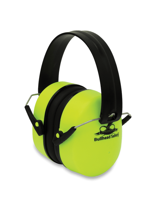 Bullhead Safety Hearing Protection Premium High-Visibility Foldable NRR 23 dB Earmuffs, #HP-M2