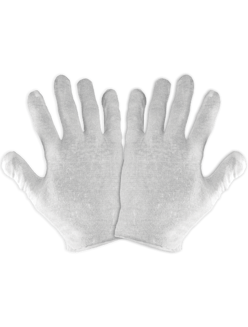 Bleached White Lightweight Reversible Seamless Polyester/Cotton Glove Men's Sizes 1,200 Pair, #L100PC