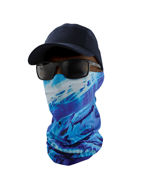 FrogWear Premium, Multi-Function, Cooling Neck Gaiter, Underwater Wildlife Design- One Size 6 ct, #NG-402